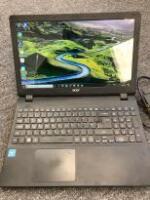 Acer Aspire ES1-531 15" Laptop. Running Windows 10 Home. Intel Celeron, CPU N3050 @ 1.60GHz, 4GB RAM, 465GB HDD. Comes with Power Supply.