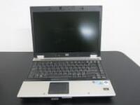 HP EliteBook 14" Laptop, Model 6930P. Intel Core 2 Duo T9550, CPU @ 2.66GHz, 4GB RAM, 56GB & 174GB HDD. Comes with Docking Station & Power Supply.