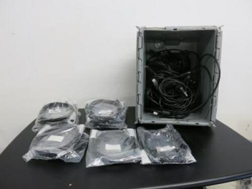 Quantity of Display Port DP V1.2 Cables to Include: 15 x New & Packaged & 25 x Used Display Port DP V1.2 Cables (Crate Not Included)