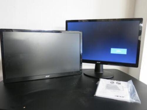 2 x Acer S220HQL 22" LCD Monitor's with Manuals. NOTE: requires 1 x stand & power supply