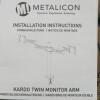 Boxed New 7 x Metalicon Kardo Pole Mounted Monitor Arm For Twin Screens, Model PMA522-SV - 2