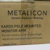 Boxed New 7 x Metalicon Kardo Pole Mounted Monitor Arm For Twin Screens, Model PMA522-SV - 3
