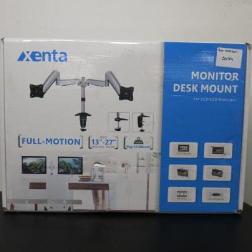 Zenta Counterbalance LCD Twin Arm 27" Monitor Desk Mount in Original Box