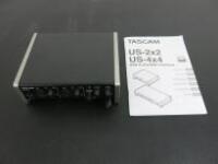 TASCAM USB Audio/Midi Interface, Model US-2x2. Comes with Owners Manual. NOTE: missing power supply