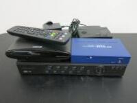 Quantity of Telephone & IT Equipment to Include: 1 x Digital Video Recorder, Model GT504TV1 (No Power Supply), 1 x Amino A150 IPTV Set Top Box, Comes with Remote, No Power Supply, 1 x Netgear Pro Safe Gigabit Switch, Model GS108, No Power Supply & 1 x Mus