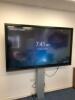 CLEVERTOUCH PRO 75" Interactive LED Display, Model T-Series 75", S/n C75SCVV069A. Comes with Remote Control, 3 Clevertouch Magnetic Pens & Conen Mounts Motorised Height Adjustable TV Stand with Metal Base, Model SCETA/SCETTA.