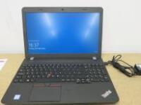 Lenovo 15.5" ThinkPad Laptop, Model E560. Intel Core i7-6500U, CPU @ 2.50GHz, 8GB RAM, 188GB HDD. Running Ubuntu 18.04.3 LTS. Comes with Power Supply