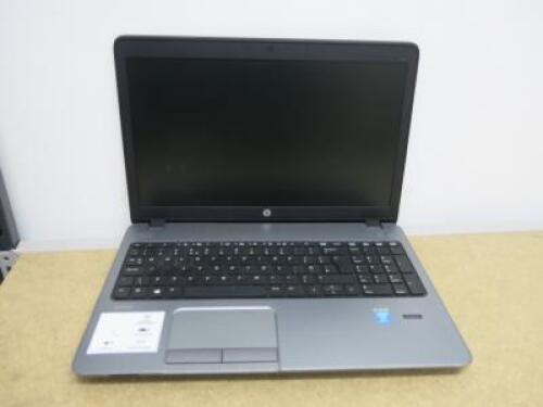 HP ProBook 450 Laptop. Running Windows 10 Pro. Intel Core i3-4000M, CPU @2.40 GHz, 8GB RAM, 465 GB HDD. Comes with Power Supply.