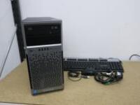HP ProLiant ML310e GEN 8 V2. Intel Xeon, CPU E3-1220 v3 @ 3.10GHz, 16GB RAM, 6TB Total Storage. Comes with Keyboard, Mouse & Power Supply.