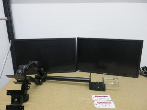 2 x Samsung 24" Color Display Unit, Model S24C450b. Comes with Twin Newstar Desk Mount