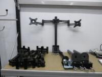 4 x Assorted Twin Arm Desk Mounts to Include: 3 x New Star Computer Products & 1 x Other