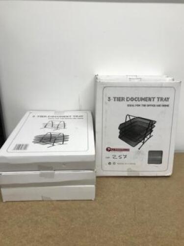 Boxed New 6 x 3 Tier Mesh Document Tray