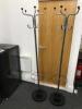 Pair of Chrome Coat & Umbrella Stands