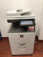 Sharp MX-3060N Colour & Mono Digital Multifunctional Photocopier, S/N 6508295X00. Copy Count: Full Colour 209858, Black & White 41499. Comes with Start Guide & Machine Record Book