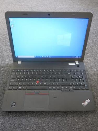 Lenovo 15.5" ThinkPad Laptop, Model E560. Running Windows 10 Pro. Intel Core i5-6200U CPU @2.3Ghz, 8GB RAM, 450GB HDD. Comes with Power Supply