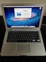 MacBook Air, 13” Display. Mac OS Lion (10.7.5). 1.8 GHz Intel Core 2 Duo, 2GB RAM, 60GB SSD.