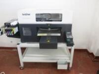 Brother GT-3 Series Garment Printer, Model GT-361, DOM October 2018. Comes with Trolley & Cartridges (As Viewed). NOTE: Error Code 6004