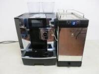 Jura Giga X8 Generation 2 Coffee Machine, Associated Vitrafrigo Milk Fridge, Model FG10I DGT CH & CW. NOTE: Missing Power Supply Unable to Test & Missing Coffee Covers