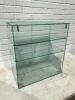 Glass Countertop Sliding Door, Triple Shelf Cake Display with Key - 2