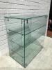 Glass Countertop Sliding Door, Triple Shelf Cake Display with Key - 3