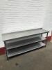 Parry Stainless Steel Prep Table with 2 Shelves Under, Size H90cm x W2m x D50cm - 6