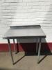 2 x Vogue Stainless Steel Prep Tables with Corner Joiner. Size H90cm x W 170cm x 170cm x D60cm, with Back Splash Upstand.