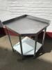2 x Vogue Stainless Steel Prep Tables with Corner Joiner. Size H90cm x W 170cm x 170cm x D60cm, with Back Splash Upstand. - 11
