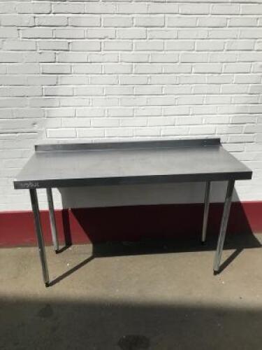 Vogue Stainless Steel Prep Table with Backsplash Upstand, Size H90cm x W1.5m x D60cm