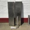 2 x Stainless Steel Wall Shelves with Supports. Size W130cm x 30cm - 2