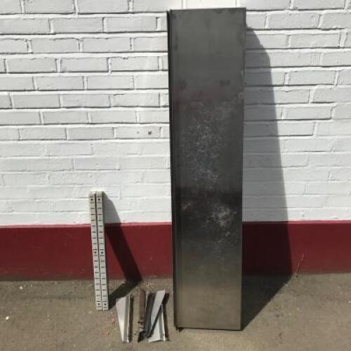 3 x Stainless Steel Wall Shelves with Supports. Size W144cm x D30cm