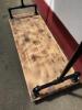 Restaurant Coat Rack in Black Painted Scaffold Tube & Burnt Wood Effect on Castors. Size (H)168cm (W) 150cm x (D) 60cm. - 4