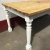 Extra Large Dining Table with Pine Stained Wood Top on Painted Legs & Frame. Size H85cm x W240cm x D97cmNote: Table Top has 2 Small Holes For table Lamps - 3