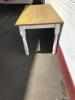 Large Dining Table with Pine Stained Wood Top on Painted Legs & Frame, Size H85cm x W180cm x D97cm - 3