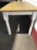 Large Dining Table with Pine Stained Wood Top on Painted Legs & Frame, Size H85cm x W180cm x D97cm - 4