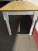 Large Dining Table with Pine Stained Wood Top on Painted Legs & Frame, Size H85cm x W180cm x D97cm - 5