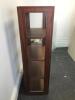 Hardwood & Glass Panel Locking Display Cabinet with 3 Shelves. Size H158cm x W59cm x D45cm - 3