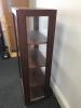 Hardwood & Glass Panel Locking Display Cabinet with 3 Shelves. Size H158cm x W59cm x D45cm - 4