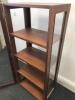 Hardwood & Glass Panel Locking Display Cabinet with 3 Shelves. Size H158cm x W59cm x D45cm - 7