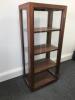 Hardwood & Glass Panel Locking Display Cabinet with 3 Shelves. Size H158cm x W59cm x D45cm - 2