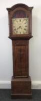 Antique Oak Tall Case Grandfather Clock with Chas Pearson Towster Face.