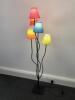 Pair of Matching 5 Lamp Multi Coloured Shade Standard Lamps - 3