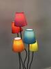Pair of Matching 5 Lamp Multi Coloured Shade Standard Lamps - 4