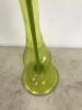 Pair of Matching Green Glass Stem Table Lamps with Green Shades - 3