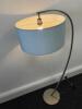 Floor Standing Silver Metal Lamp with Light Blue Shade - 2
