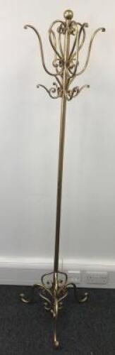 Ornate Design Heavy Duty Gold Painted Hat/Coat Stand