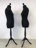 Male & Female Black Torso Mannequins on Black Wood Stand - 2
