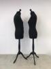 Male & Female Black Torso Mannequins on Black Wood Stand - 2