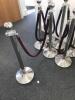 10 x Chrome Entry Barriers with 8 Purple Ropes - 3