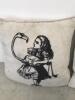4 x Canvas Material Covered Cushions with 'Alice In Wonderland' Images (As Viewed) - 4