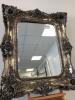 Ornate Silver Gilt Framed Bevel Edged Mirror, Size 100cm x 120cm - 4